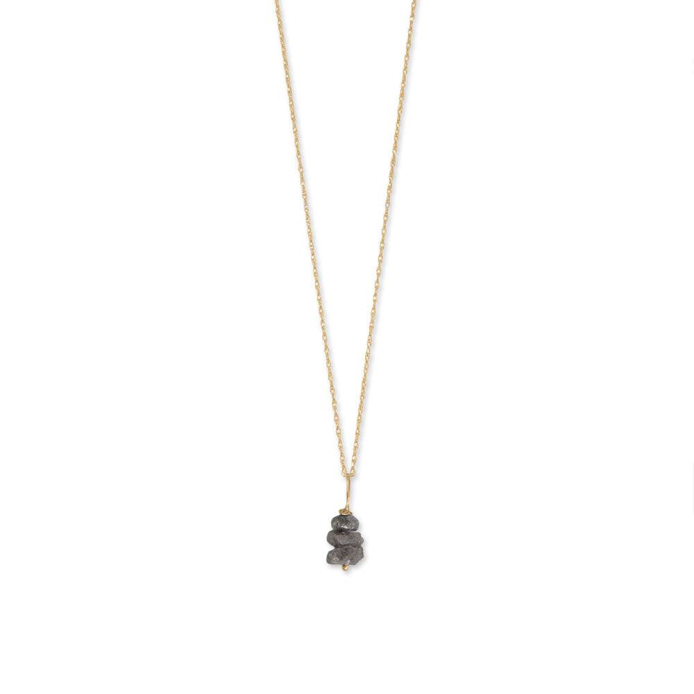 16" 14 Karat Gold Birthstone Necklace (January-December) - Matador Diamond