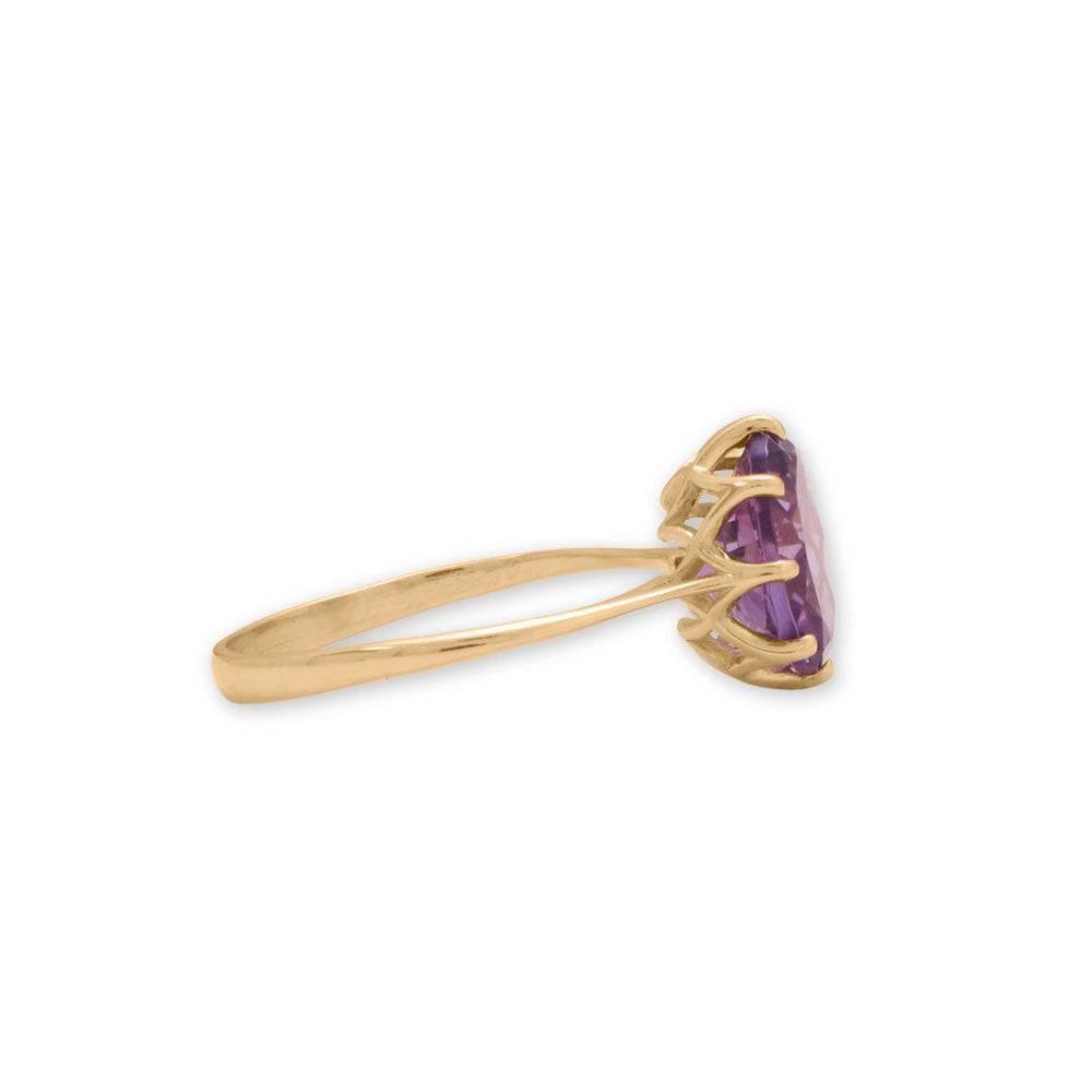 14 Karat Gold Precision Cut Amethyst Ring - Matador Diamond