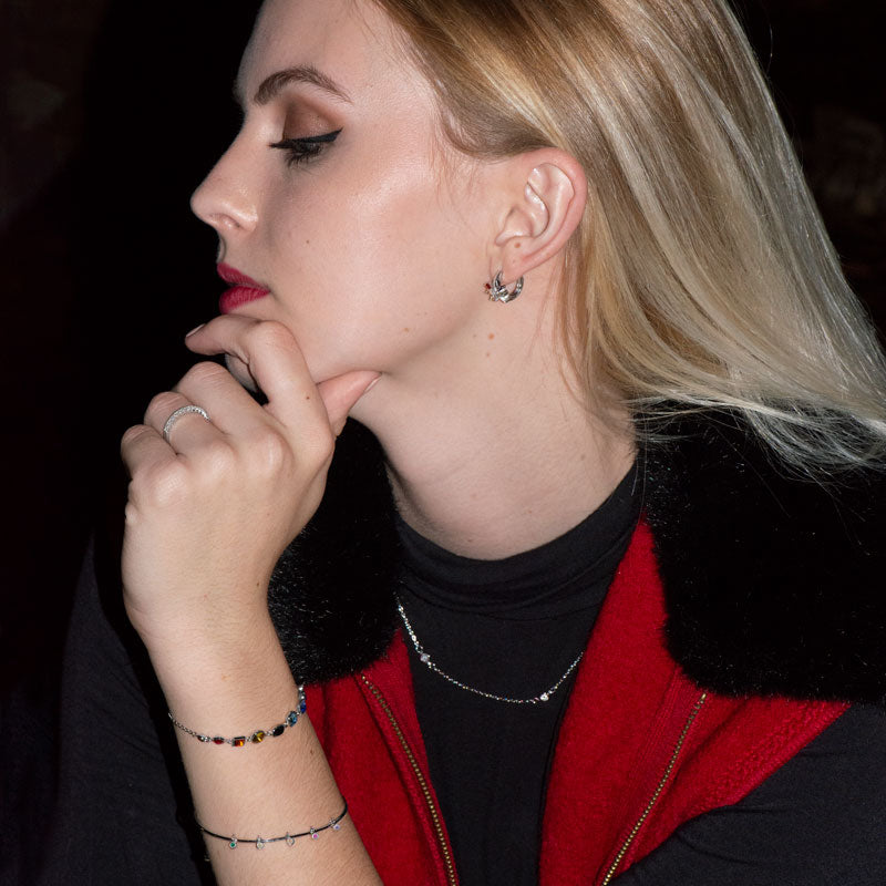 Rhodium Plated Thin CZ Ring - Matador Diamond