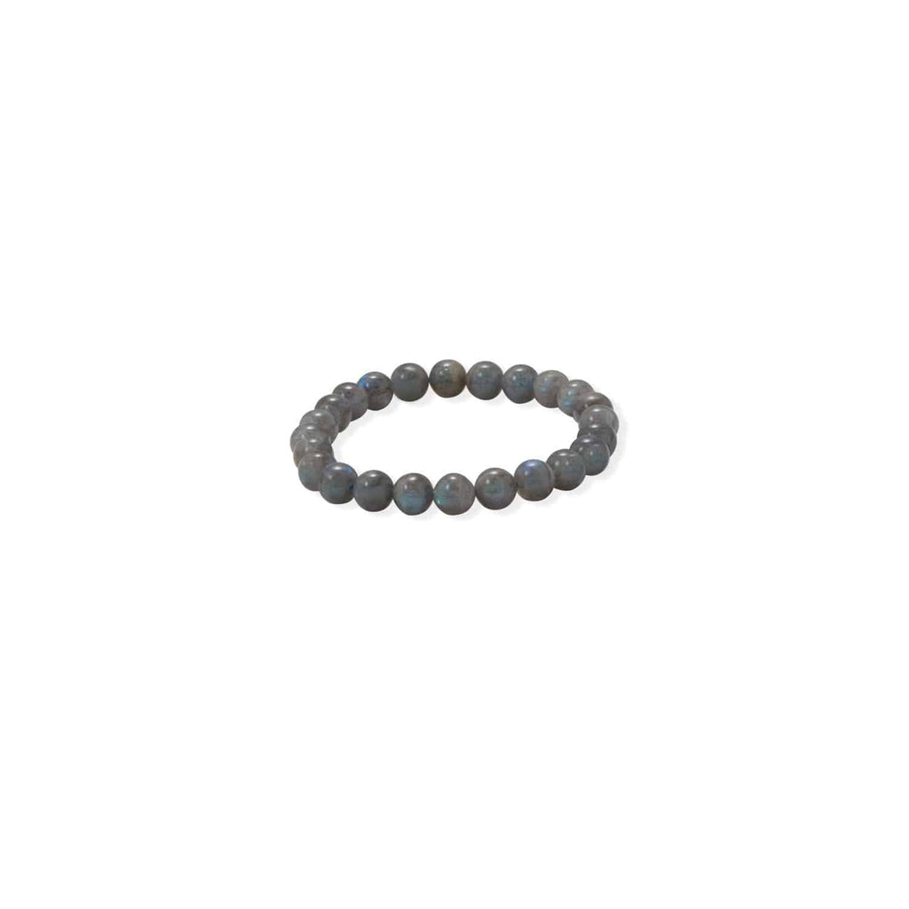 8mm Round Labradorite Stretch Bracelet - Matador Diamond