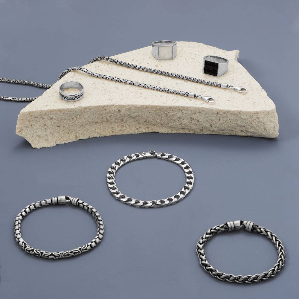 Oxidized Round Bali Byzantine Chain (3mm) - Matador Diamond