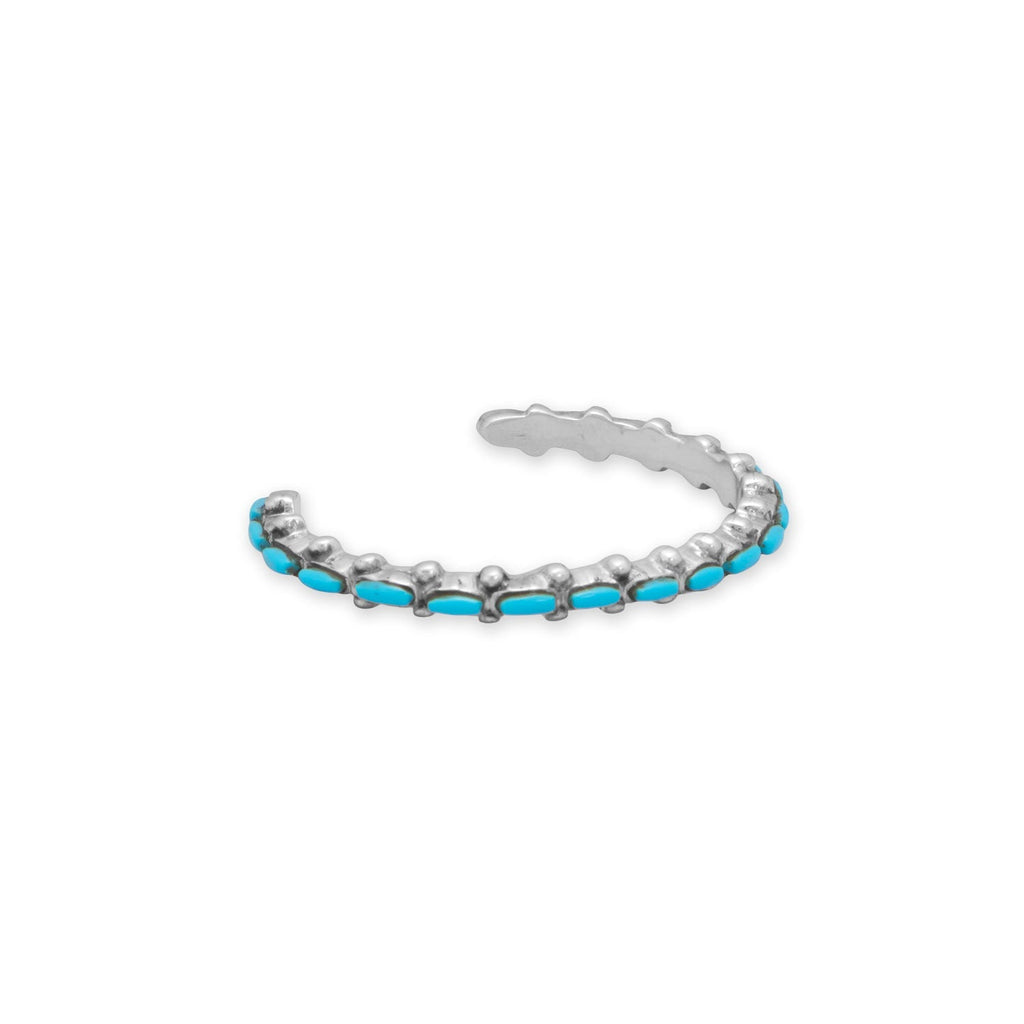 Handmade Junior's Oval Turquoise Cuff Bracelet - Matador Diamond