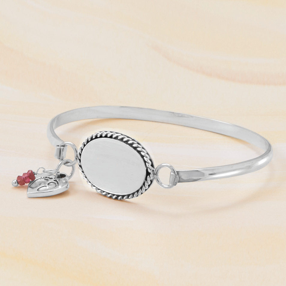 Heart Charm with Baby Footprints - Matador Diamond