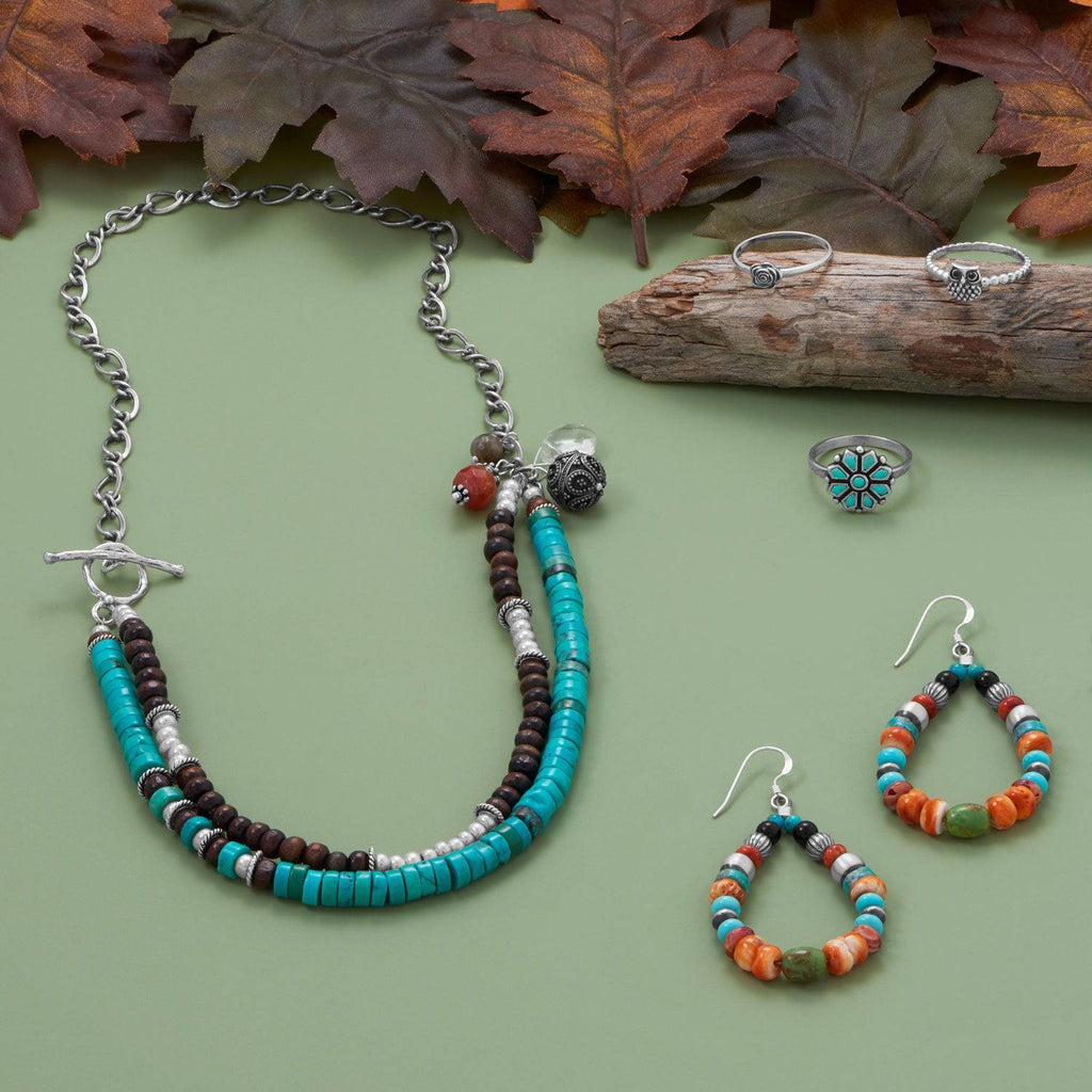 Multi Stone Pear Drop Earrings - Matador Diamond