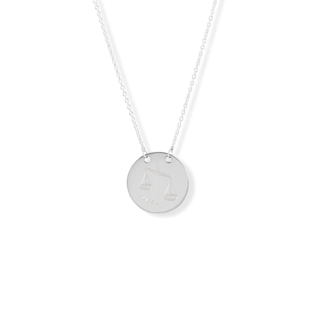 Polished Round Engravable Disk Necklace - Matador Diamond