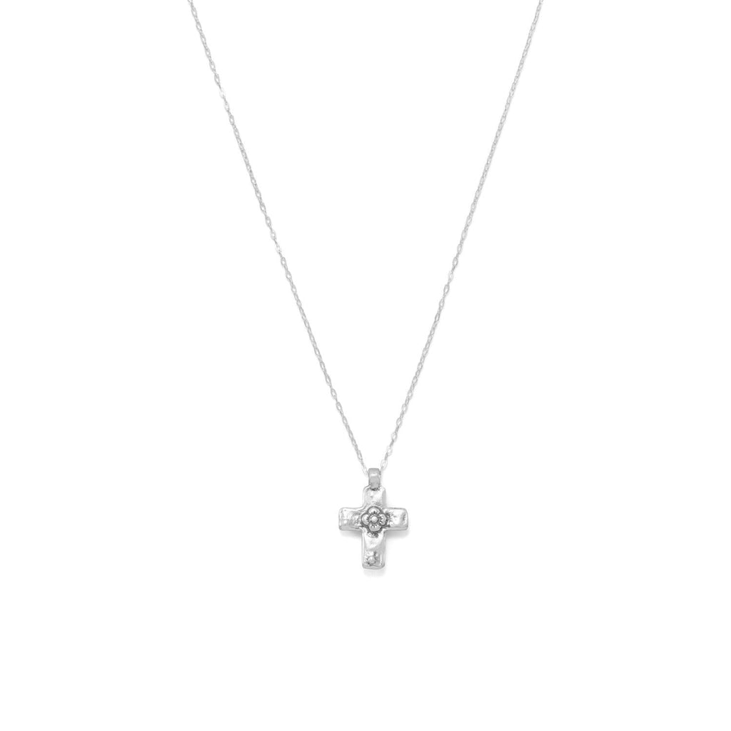 Reversible Cross Charm with Cultured Freshwater Pearl Necklace - Matador Diamond