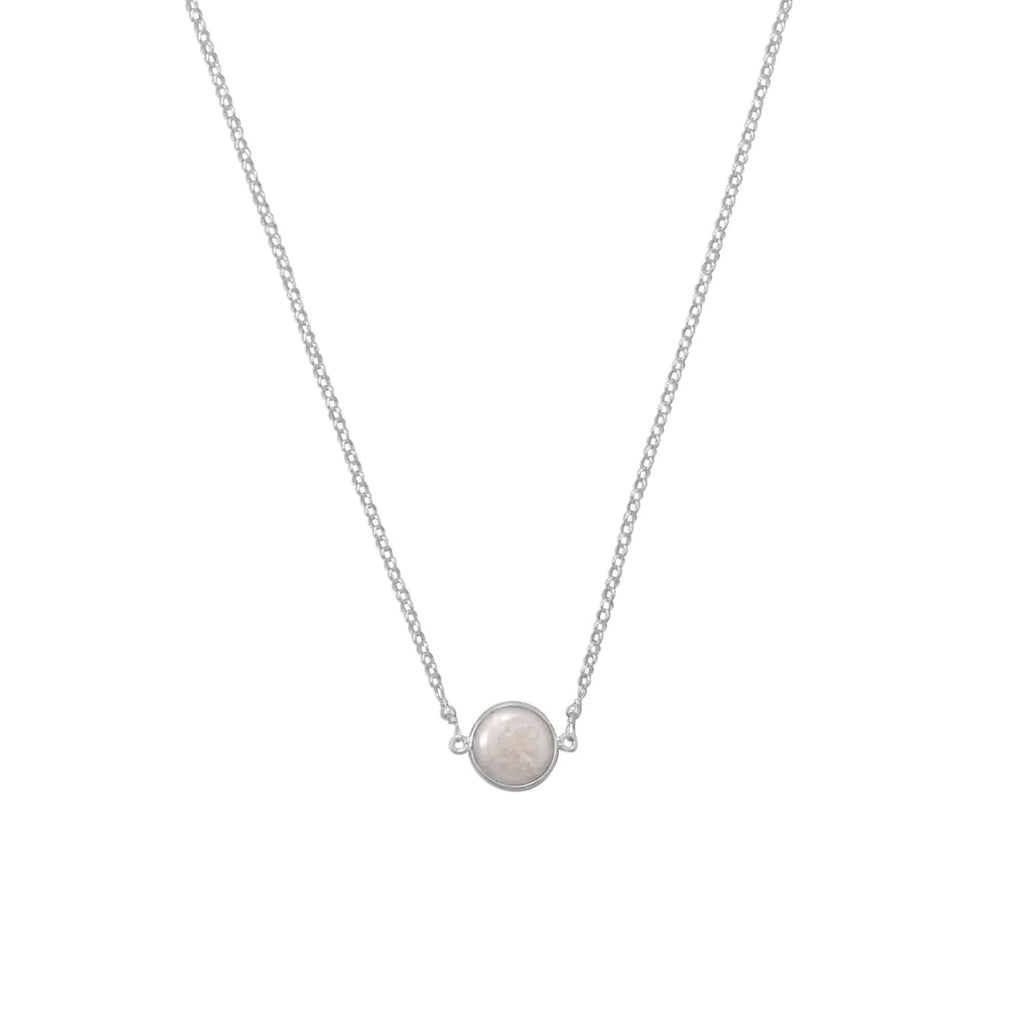 Sweet Simplicity! Cultured Freshwater Coin Pearl Necklace - Matador Diamond