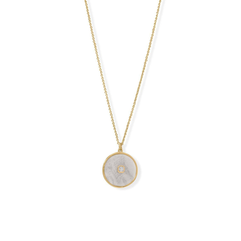 20" + 2" A Day to Night Delight! Mother of Pearl and Black Onyx Reversible Necklace