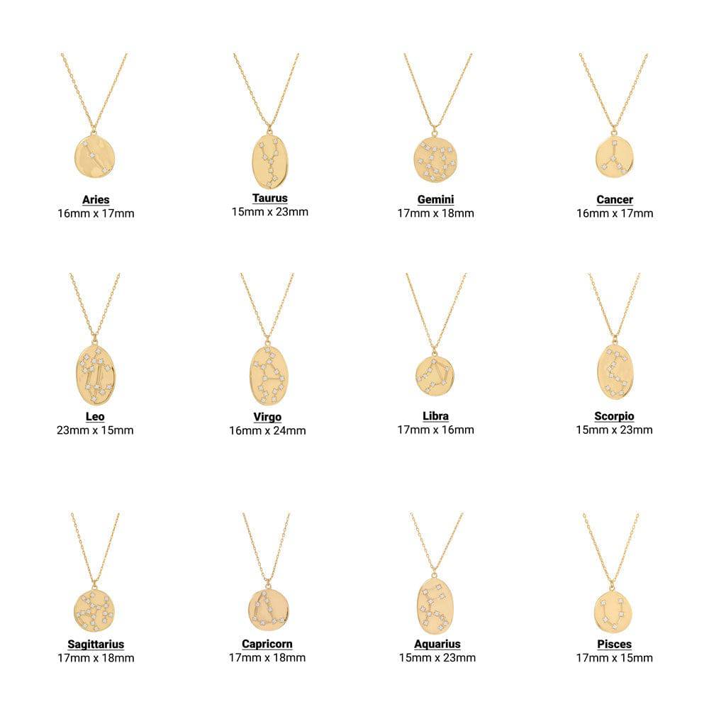 Cosmic Constellations! 16" + 2" Zodiac Coin Necklace (All Signs) - Matador Diamond