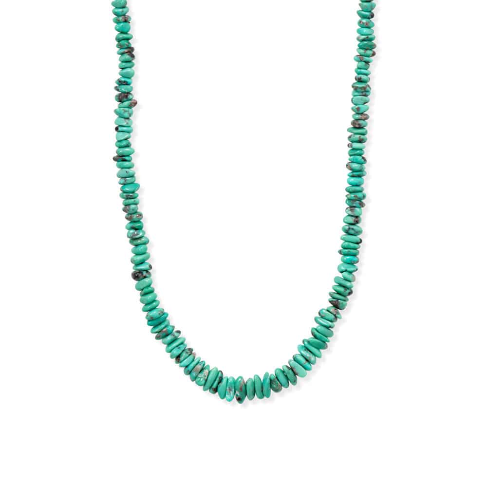 19" Mexican Campitos Turquoise Nugget Necklace - Matador Diamond