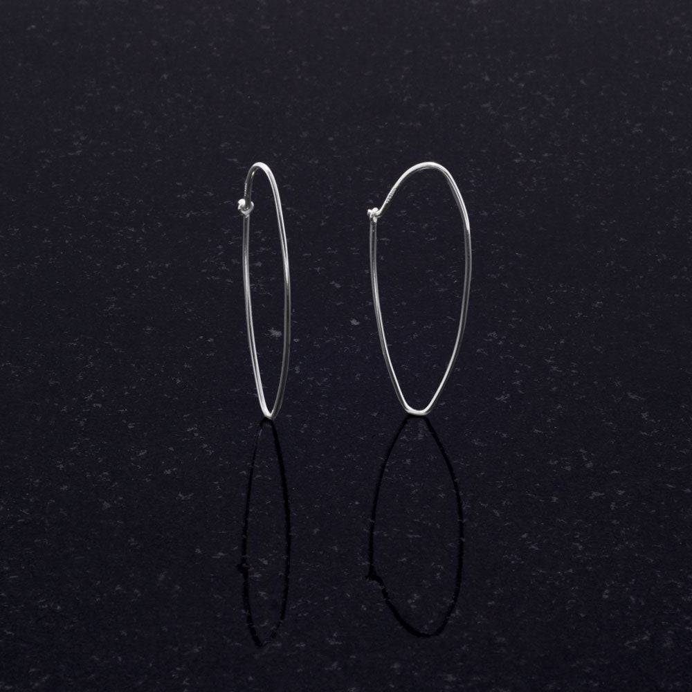 Thin Oval Wire Hoops - Matador Diamond