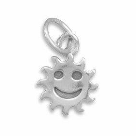 Oxidized Smiley Face Sun Charm