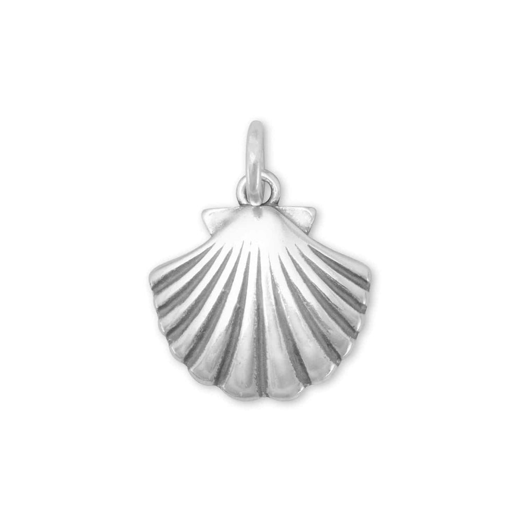 Oxidized Clam Shell Charm
