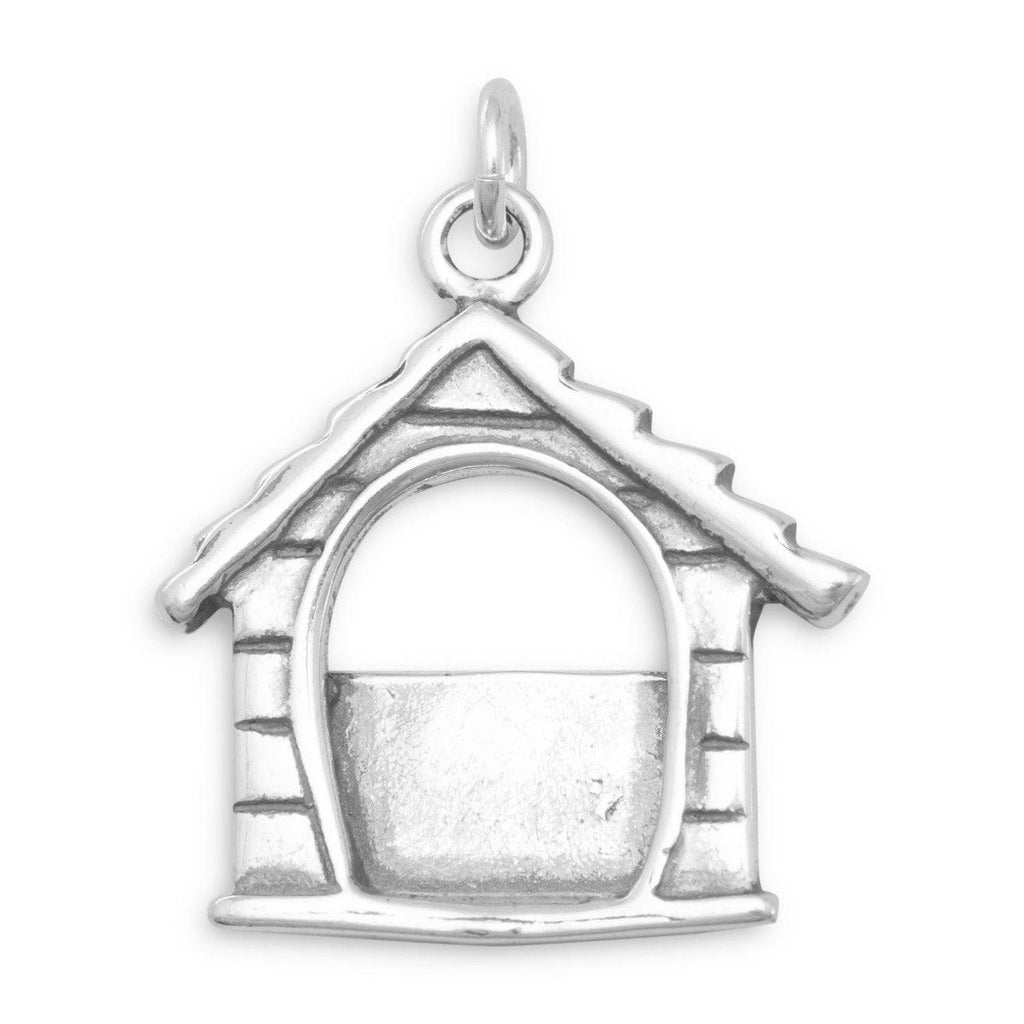 Oxidized Dog House Picture Frame Charm - Matador Diamond