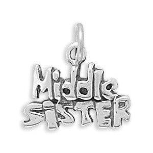 Oxidized Middle Sister Charm
