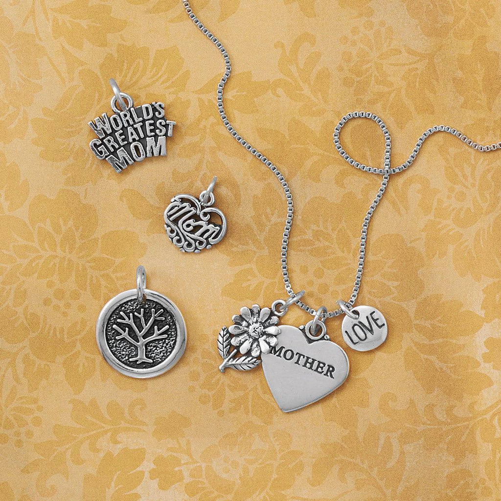 Oxidized World's Greatest Mom Charm - Matador Diamond