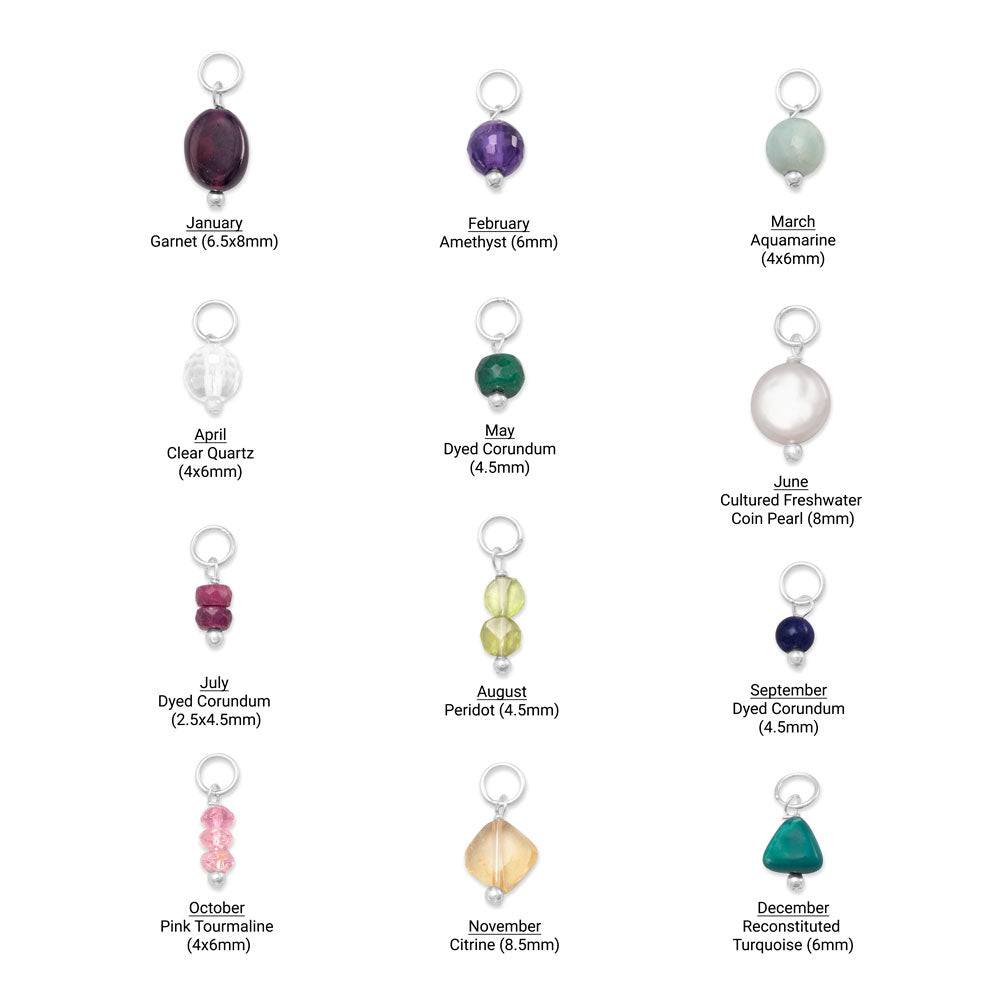 Gem Drop Birthstone Charm (January-Decemeber) - Matador Diamond