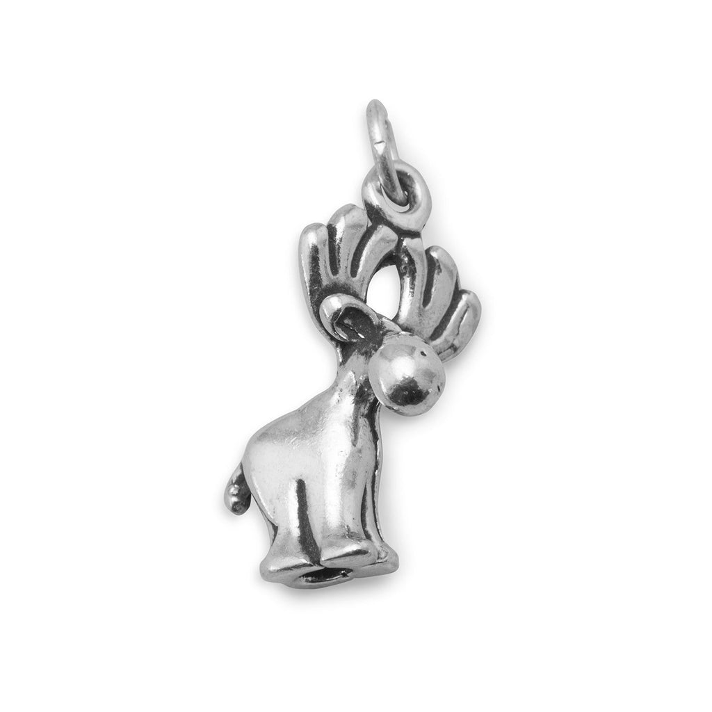 Oxidized Cute Moose Charm - Matador Diamond