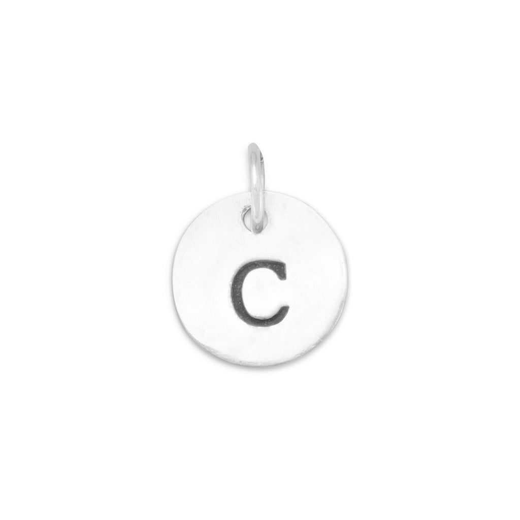 Oxidized Round Initial Charm (A-Z) - Matador Diamond