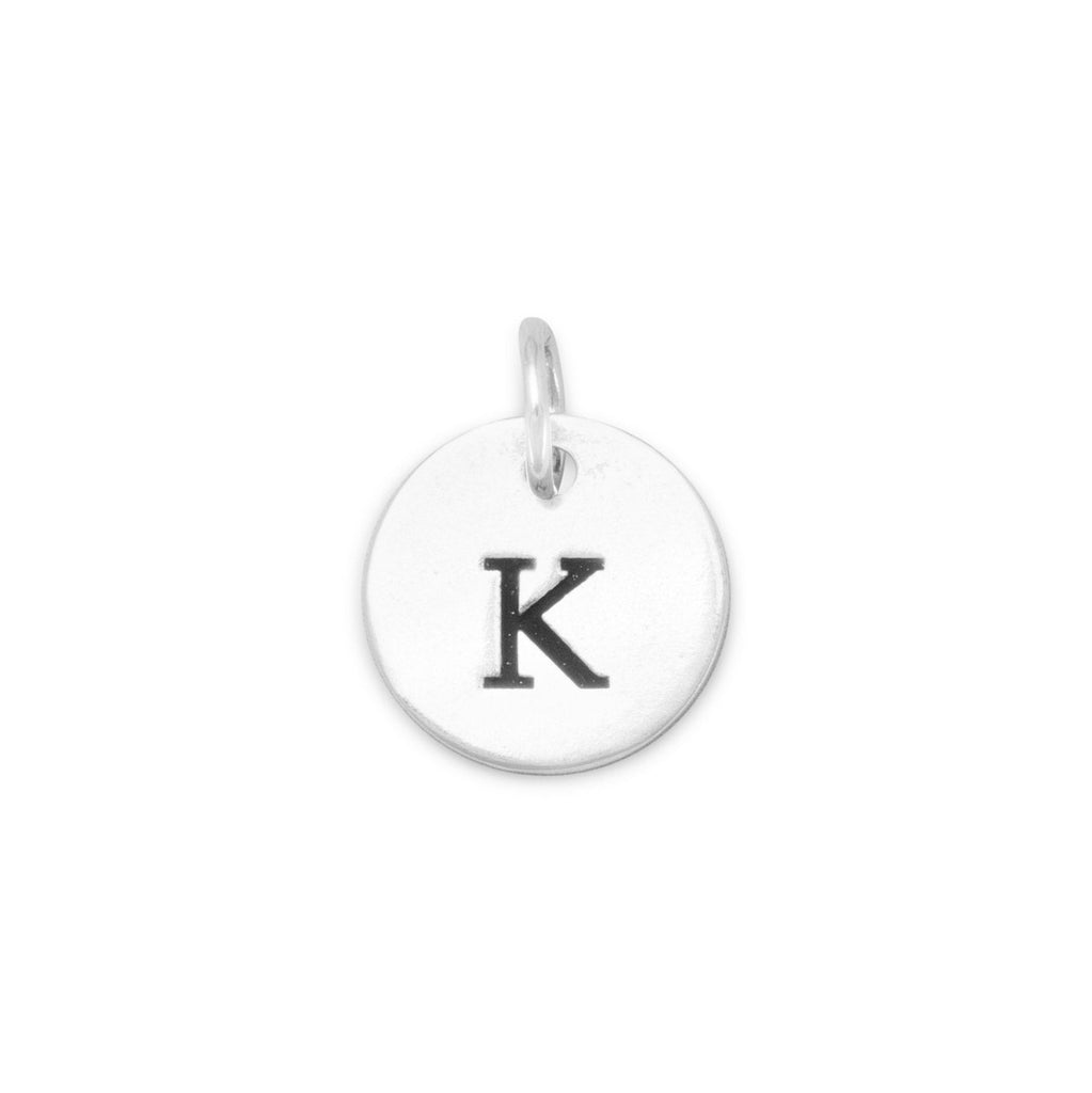 Oxidized Round Initial Charm (A-Z) - Matador Diamond