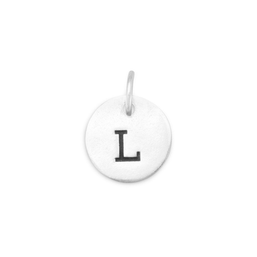 Oxidized Round Initial Charm (A-Z) - Matador Diamond