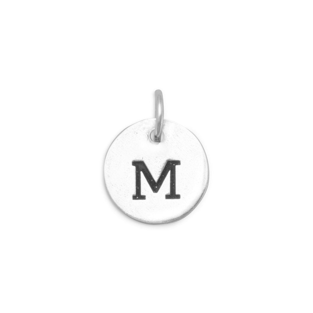 Oxidized Round Initial Charm (A-Z) - Matador Diamond