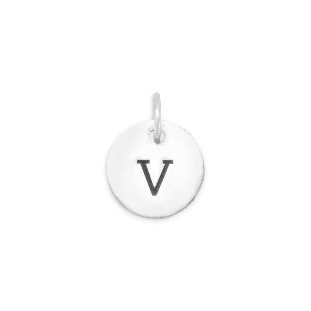 Oxidized Round Initial Charm (A-Z) - Matador Diamond
