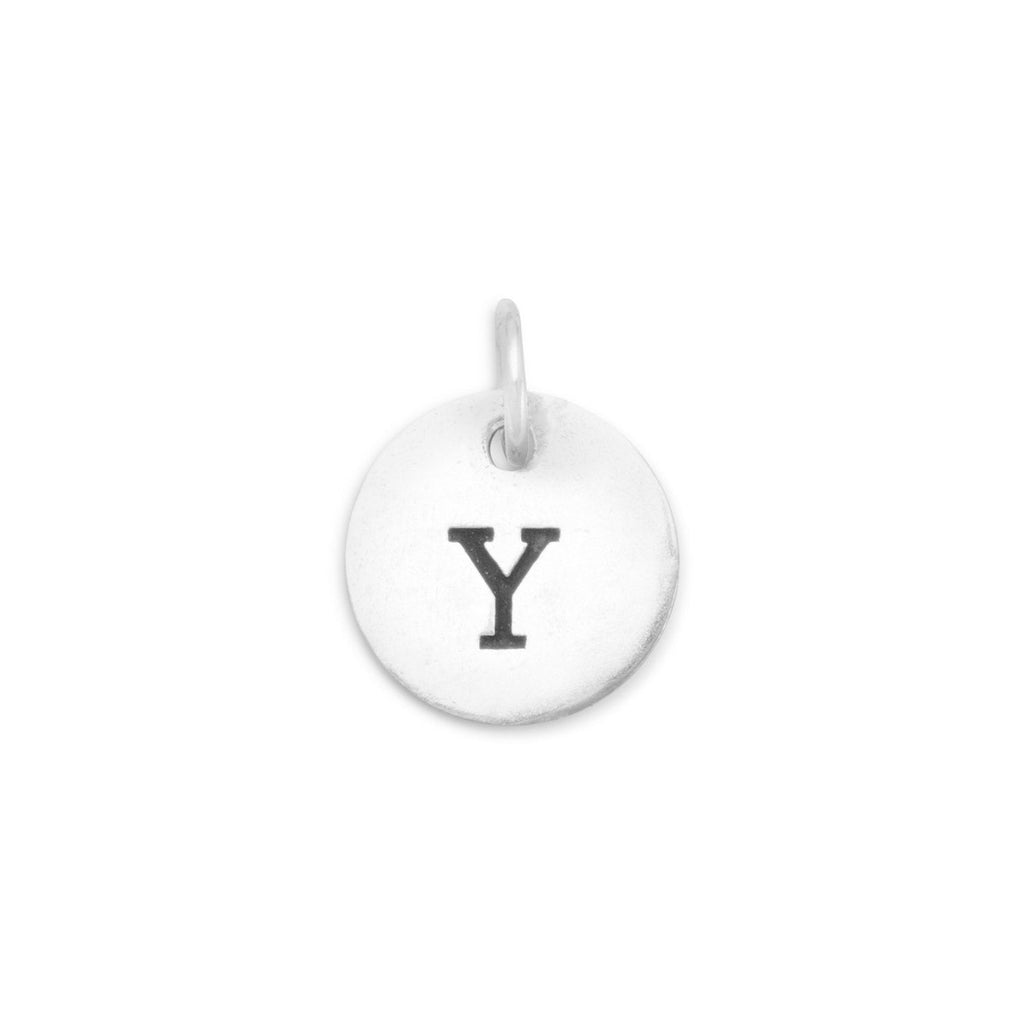 Oxidized Round Initial Charm (A-Z) - Matador Diamond