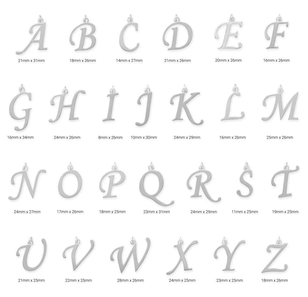 Large Polished Letter Pendant (A-Z) - Matador Diamond