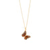 24 Karat Gold Plated Baltic Amber Monarch Butterfly Pendant - Matador Diamond