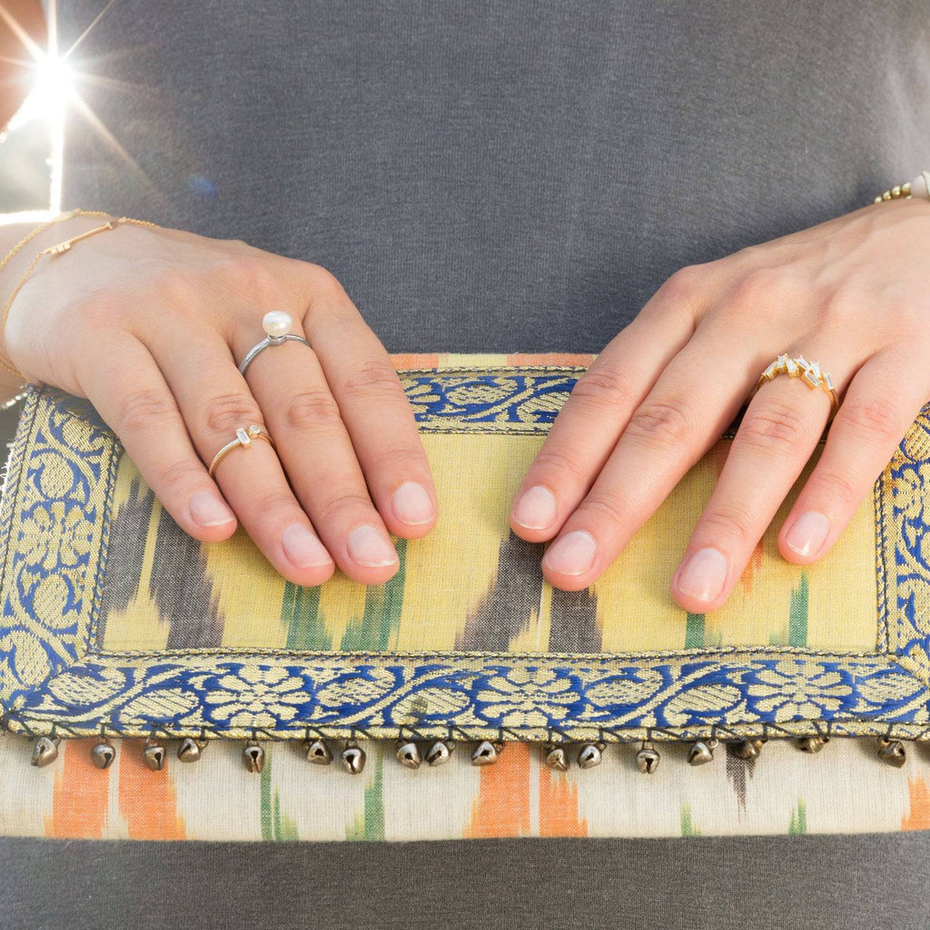 14 Karat Gold Plated Open Design CZ Ring - Matador Diamond