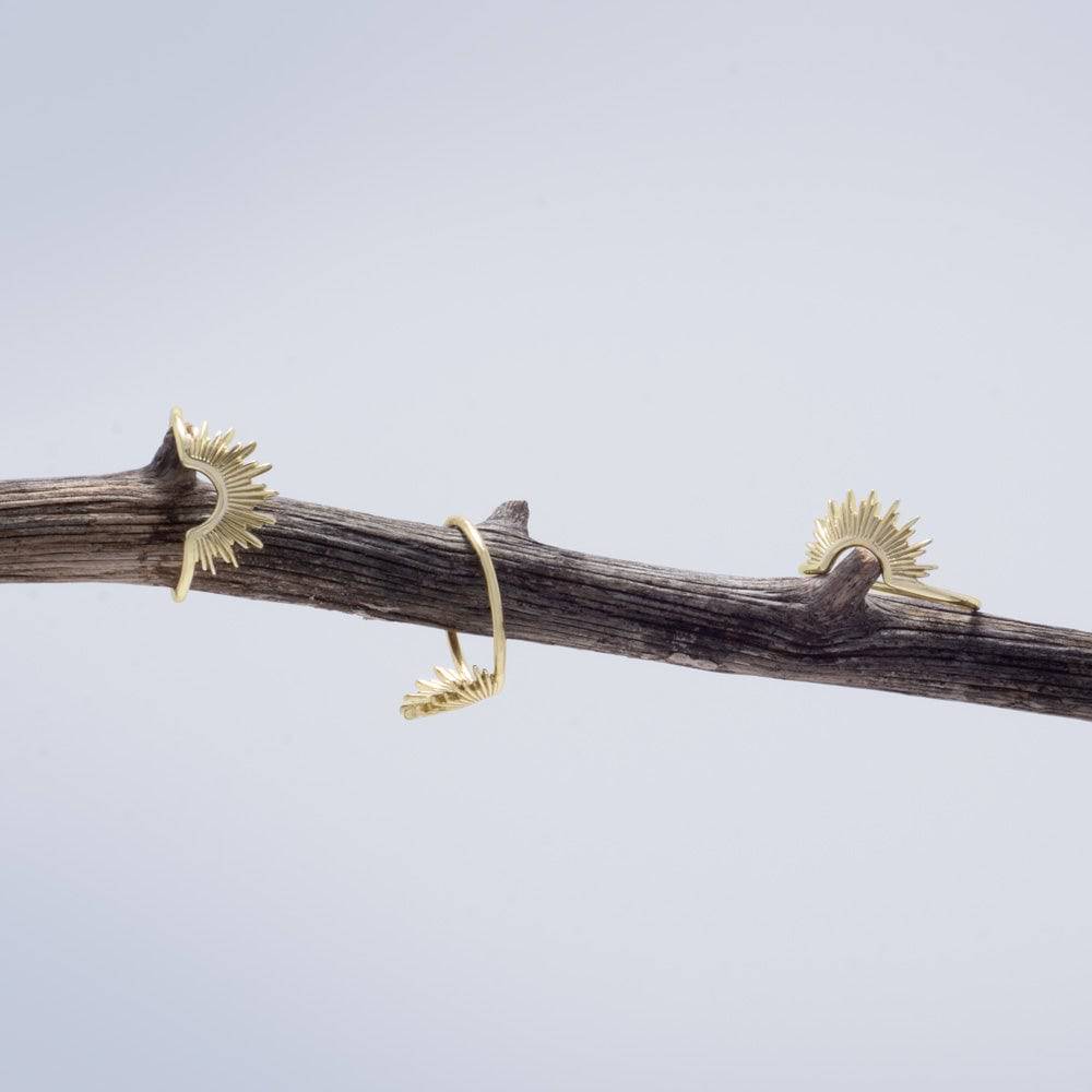 "Shine On!" 14 Karat Gold Plated Sunburst Ring - Matador Diamond