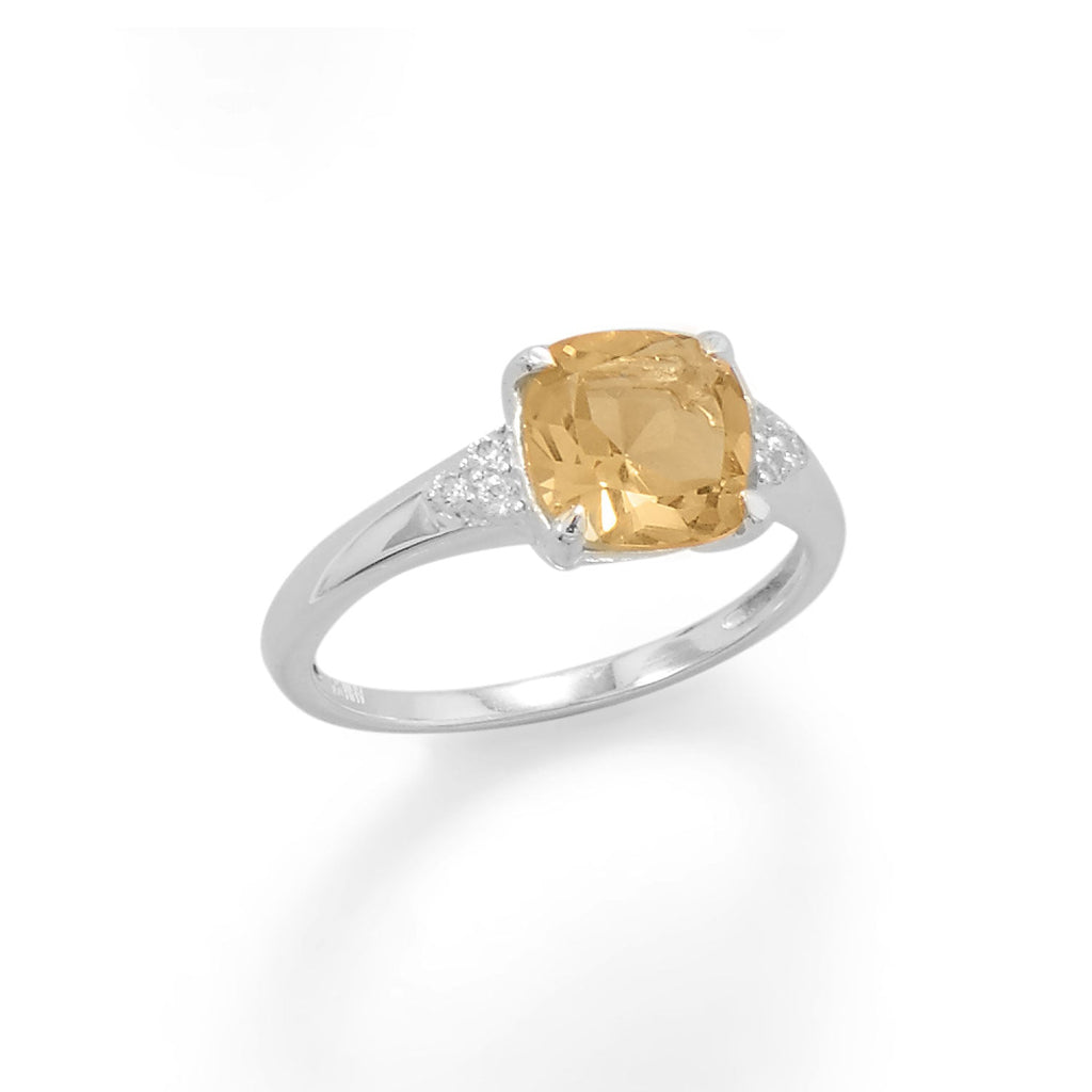 Sterling Silver Citrine and CZ Band - Matador Diamond