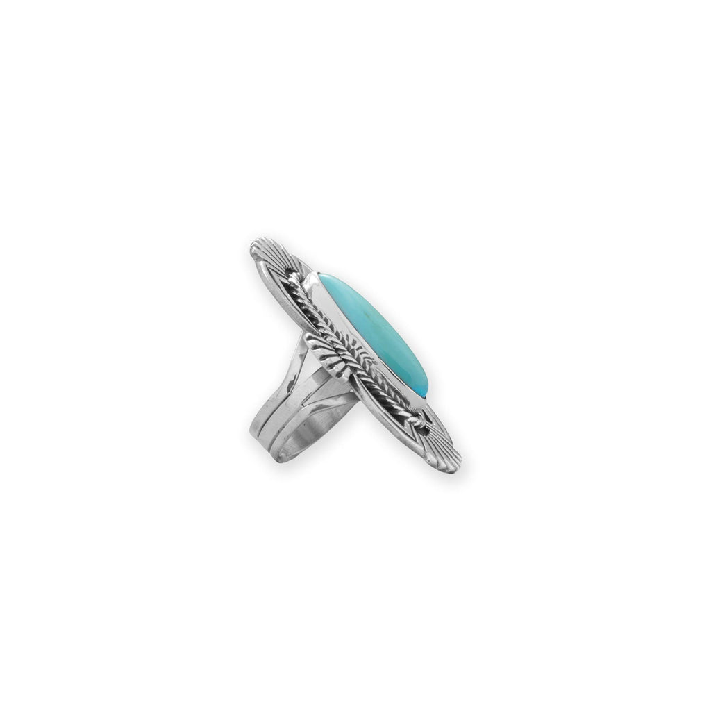 Native American Mexican Campitos Turquoise Ring - Matador Diamond