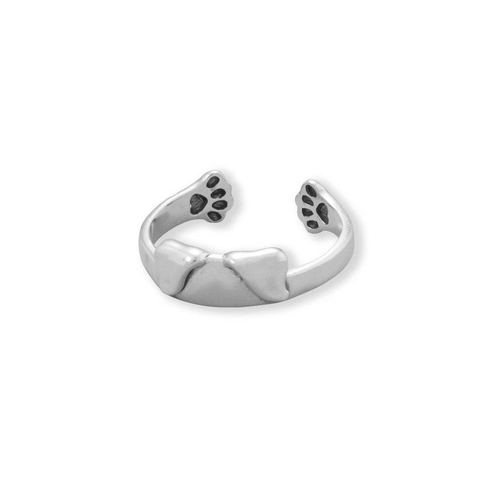 Oxidized Floppy Dog Ear Wrap Ring - Matador Diamond