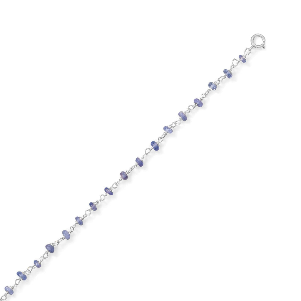 Lavender Love! 9.5" + 1" Tanzanite Bead Anklet - Matador Diamond