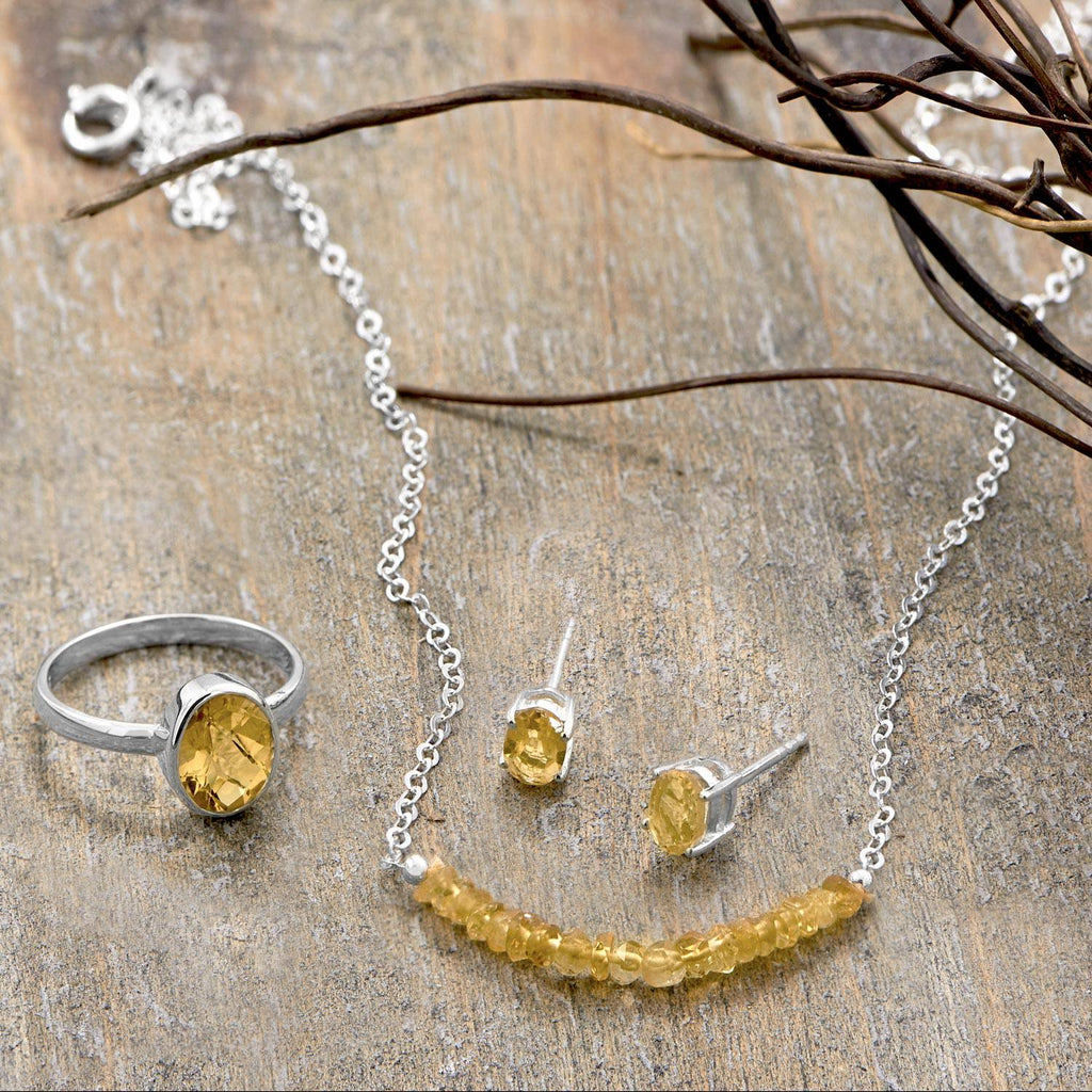 Oval Citrine Earrings - Matador Diamond