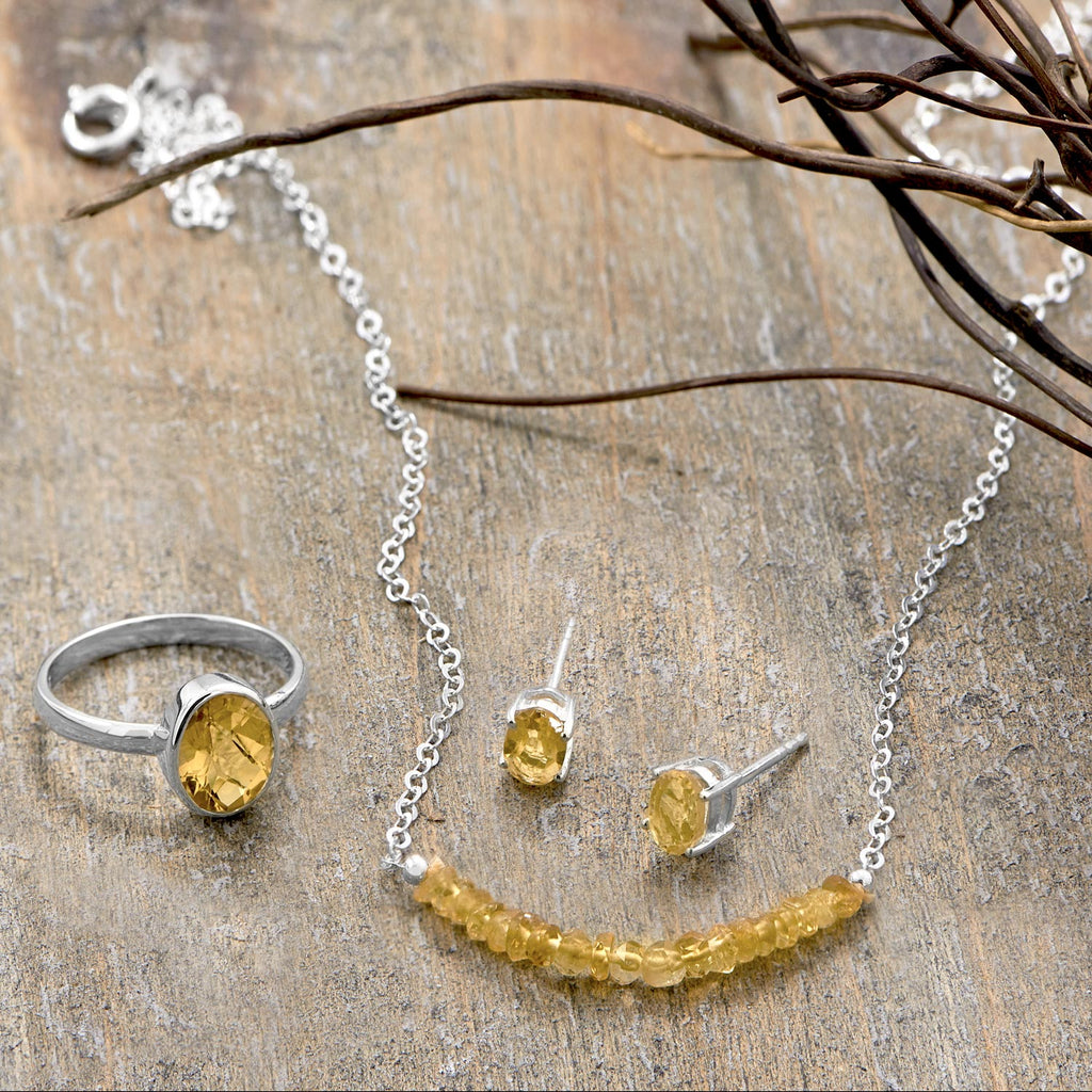 Oval Citrine Earrings - Matador Diamond