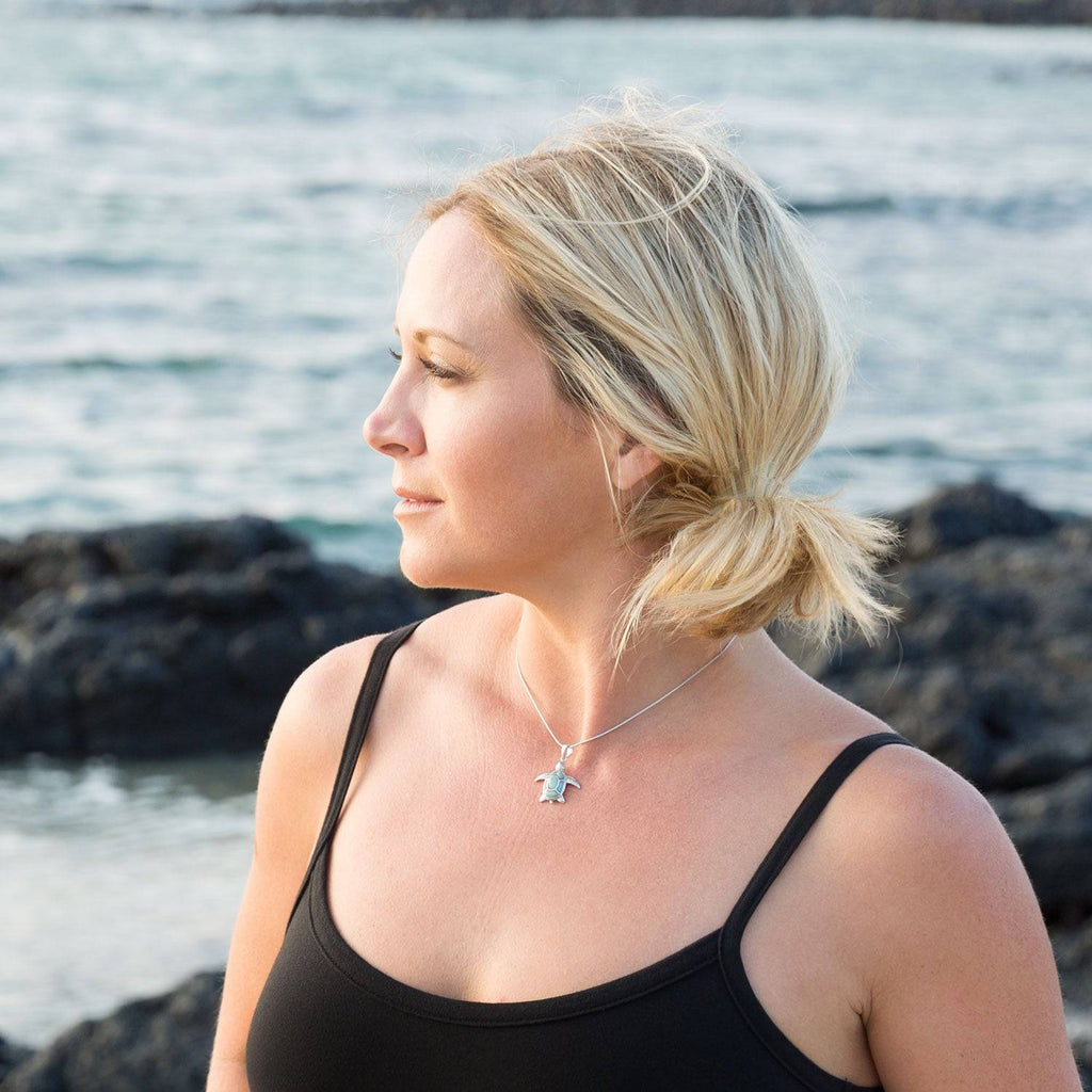 Larimar Turtle Pendant - Matador Diamond