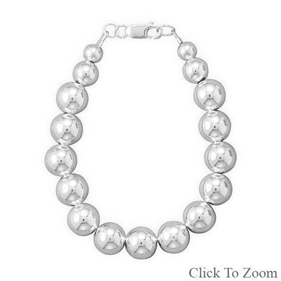 10mm Sterling Silver Bead Strand - Matador Diamond