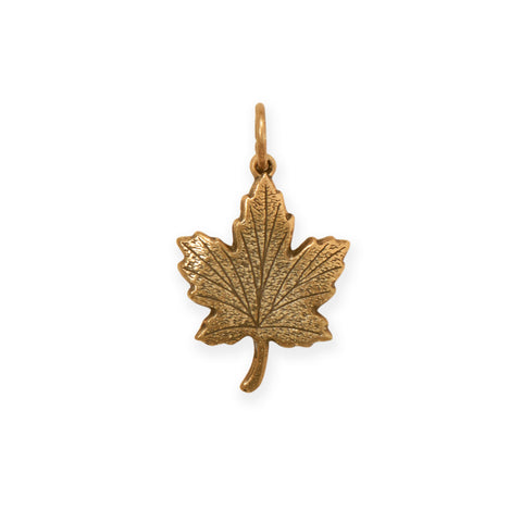 Silver or Gold Maple Leaf Charm