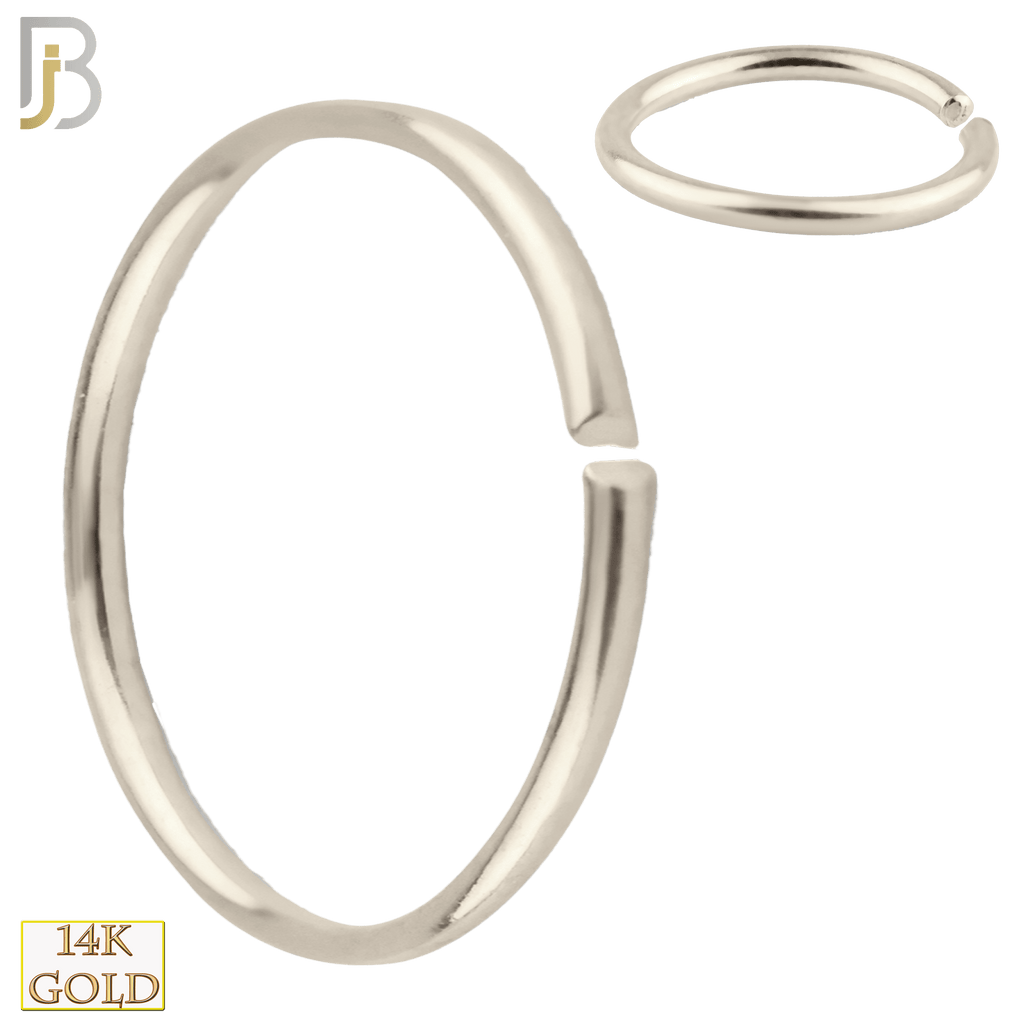 14k Solid Gold Seamless Continuous Nose Ring Hoops - Matador Diamond