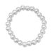 7" 8mm Sterling Silver Bead Stretch Bracelet - Matador Diamond