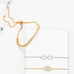 14 Karat Gold Plated CZ Evil Eye Friendship Bolo Bracelet - Matador Diamond