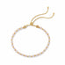 18 Karat Gold Plated Faceted Rose Quartz Bolo Bracelet