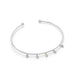 Rhodium Plated Flex Cuff with Multi Color CZ's