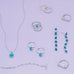 16" + 2" Rhodium Plated Faceted Turquoise Necklace - Matador Diamond