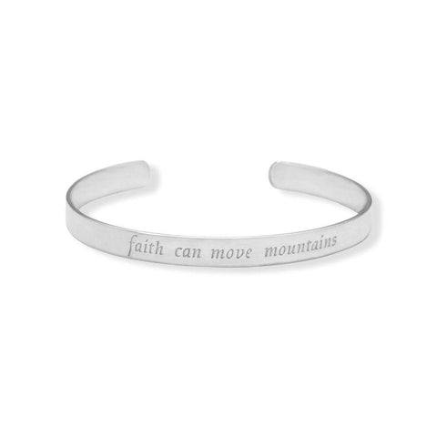 "faith can move mountains" Cuff Bracelet