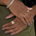Oxidized Two Tone Multi-Band Spinner Ring - Matador Diamond
