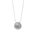 17" Round Ancient Roman Glass with Rope/Bead Edge Necklace